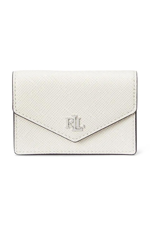 Lauren Ralph Lauren portfel skórzany damski kolor biały 432967060 - zdjęcie produktu nr 1