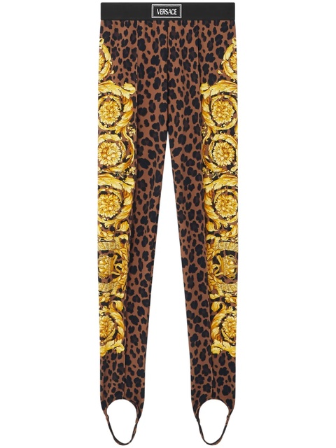 Versace Barocco-print leggings - Brown - zdjęcie produktu nr 1