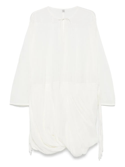 TOTEME drawstring-waist dress - White - zdjęcie produktu nr 1