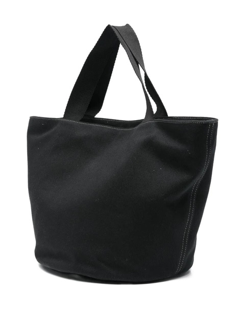 The Row Sisal logo-plaque tote bag - Black - zdjęcie produktu nr 2