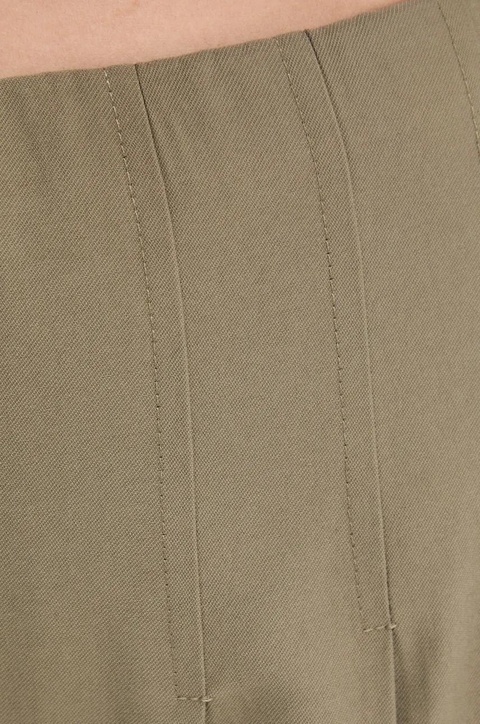 Answear.LAB spodnie damskie kolor zielony szerokie high waist - zdjęcie produktu nr 2