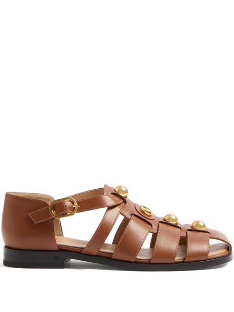 Valentino Garavani VLogo Signature fisherman sandals - Brown - zdjęcie produktu nr 1
