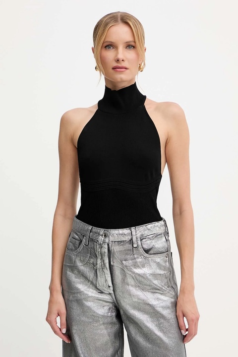 Patrizia Pepe top damskie kolor czarny z golfem 8K0310 K274 - zdjęcie produktu nr 1