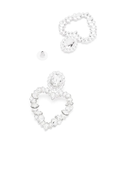 Self-Portrait crystal drop earrings - Silver - zdjęcie produktu nr 2