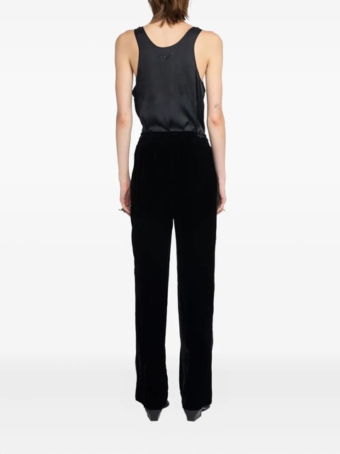 Zadig&Voltaire Poma velvet side-stripe trousers - Black - zdjęcie produktu nr 2
