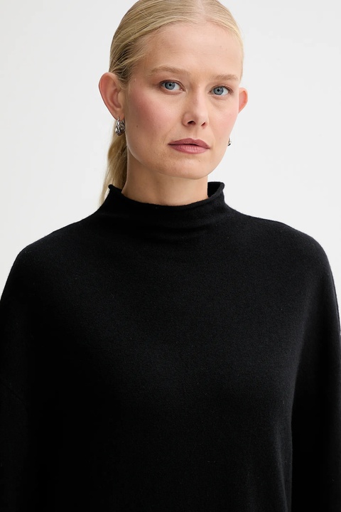 Marc O'Polo sukienka z dodatkiem wełny kolor czarny mini oversize 509511867033 - zdjęcie produktu nr 2