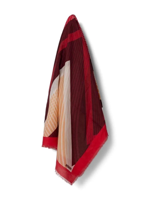 Missoni multi-striped silk scarf - Red - zdjęcie produktu nr 1