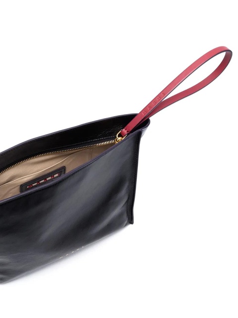 Marni colourblock logo-print clutch - Black - zdjęcie produktu nr 2