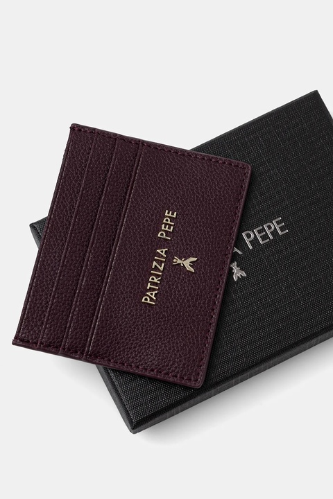 Patrizia Pepe etui na karty skórzane kolor fioletowy CQ7001 L001 - zdjęcie produktu nr 2
