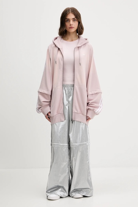 adidas Originals spodnie dresowe Ovzd Trackpants damskie kolor srebrny gładkie KE9785 - zdjęcie produktu nr 2