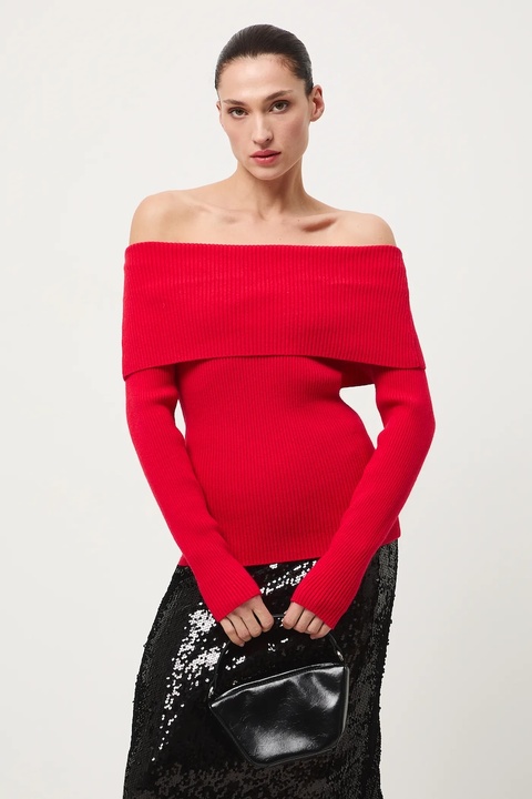 Medicine sweter damski kolor czerwony - zdjęcie produktu nr 1