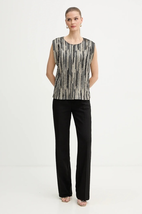 Morgan bluzka damska kolor złoty wzorzysta DIABO - zdjęcie produktu nr 2