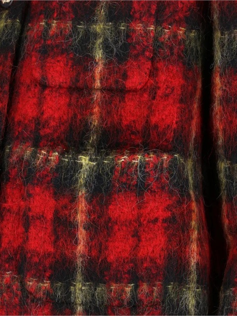 Lauren Ralph Lauren plaid-pattern button tweed jacket - Red - zdjęcie produktu nr 1