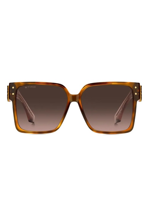 ETRO blossom-embellished square sunglasses - Brown - zdjęcie produktu nr 1