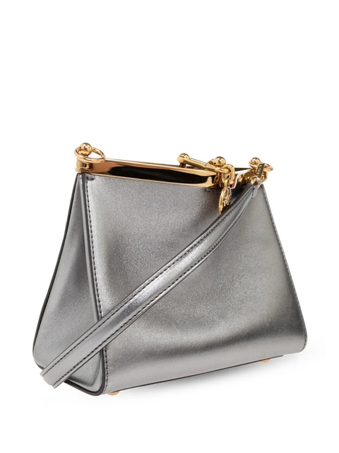 ETRO small Vella metallic leather bag - Silver - zdjęcie produktu nr 2