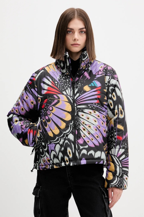 adidas kurtka x Farm Rio kolor czarny zimowa oversize JL8611 - zdjęcie produktu nr 1