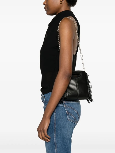 Maje fringed leather tote bag - Black - zdjęcie produktu nr 2