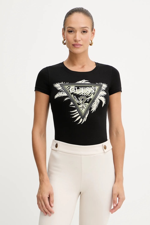 Guess t-shirt damski kolor czarny W5YI13 J1314 - zdjęcie produktu nr 1