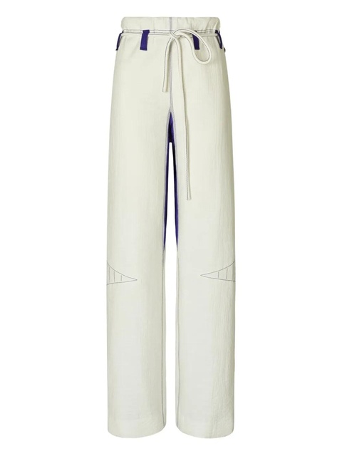 Tory Burch drawstring wide-leg trousers - White - zdjęcie produktu nr 1