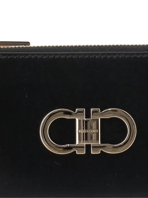 Ferragamo Gancini zip-around wallet - Black - zdjęcie produktu nr 2