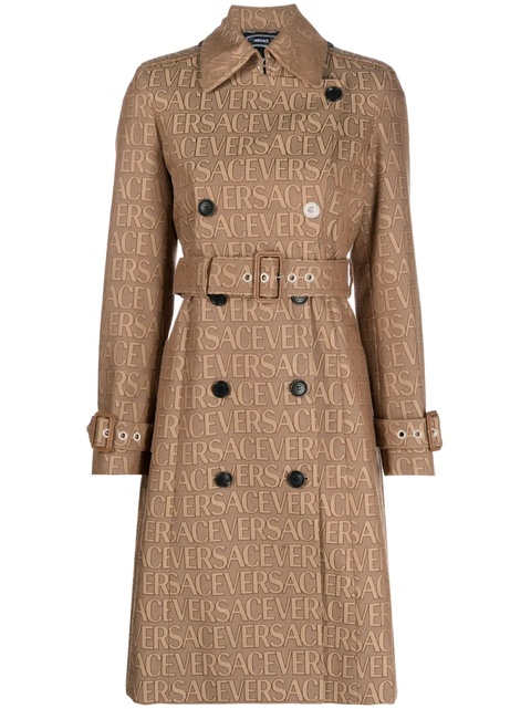 Versace Versace Allover-jacquard trench coat - Brown - zdjęcie produktu nr 1