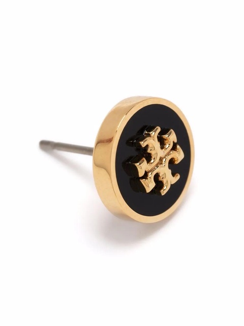 Tory Burch Kira enamel stud earrings - Black - zdjęcie produktu nr 2