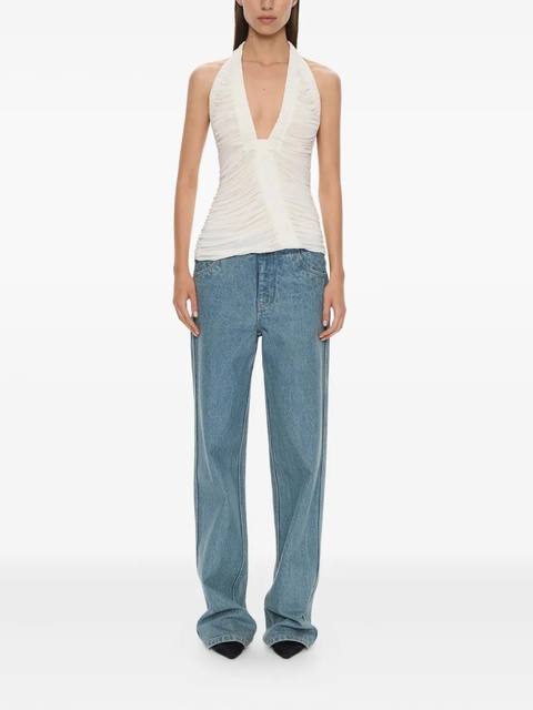 Christopher Esber Orion ruffled top - White - zdjęcie produktu nr 2