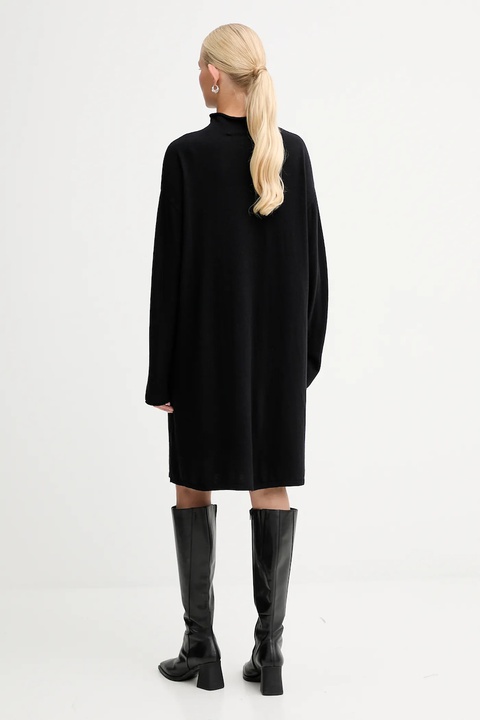 Marc O'Polo sukienka z dodatkiem wełny kolor czarny mini oversize 509511867033 - zdjęcie produktu nr 1