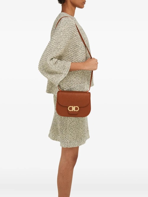 Ferragamo mini Double Gancini shoulder bag - Cognac - zdjęcie produktu nr 1