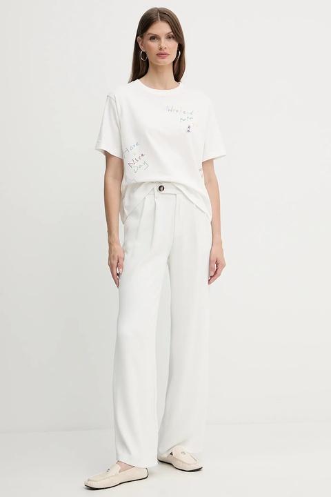 Weekend Max Mara t-shirt bawełniany damski kolor biały 2525976051600 - zdjęcie produktu nr 2