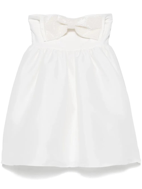 Self-Portrait taffeta bandeau mini dress - White - zdjęcie produktu nr 1