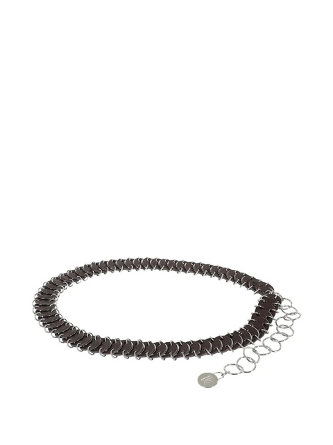Rabanne leather-chain belt - Brown - zdjęcie produktu nr 1