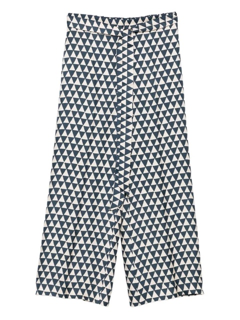 Max Mara triangle-pattern silk trousers - Neutrals - zdjęcie produktu nr 1