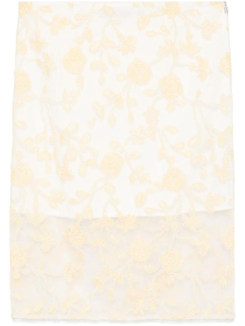 ROTATE BIRGER CHRISTENSEN floral-beaded pencil skirt - Yellow - zdjęcie produktu nr 1