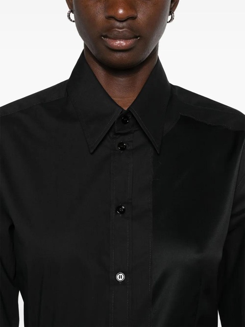 MM6 Maison Margiela panelled cotton shirt - Black - zdjęcie produktu nr 1