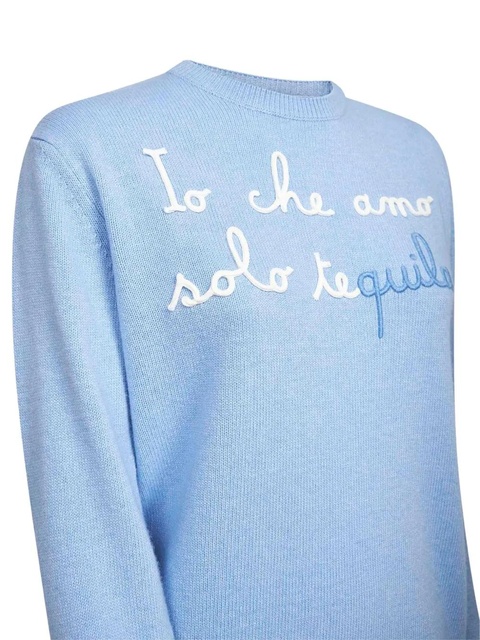 MC2 Saint Barth embroidered-detail sweater - Blue - zdjęcie produktu nr 1
