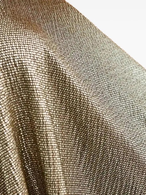 Lauren Ralph Lauren metallic-effect ruffled-detail maxi dress - Gold - zdjęcie produktu nr 2