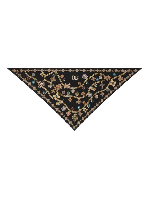Dolce & Gabbana embellished silk scarf - Black - zdjęcie produktu nr 2
