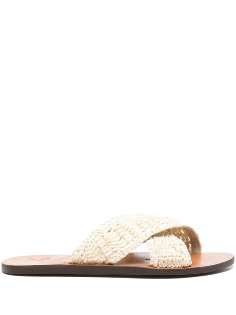 Manebi raffia flats - Neutrals - zdjęcie produktu nr 1
