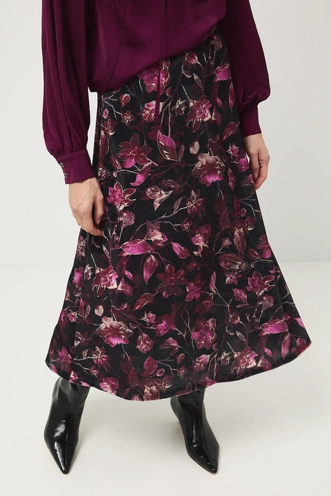 Medicine spódnica kolor czarny midi rozkloszowana - zdjęcie produktu nr 2