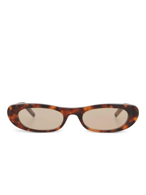 Saint Laurent tortoiseshell oval-frame sunglasses - Brown - zdjęcie produktu nr 1