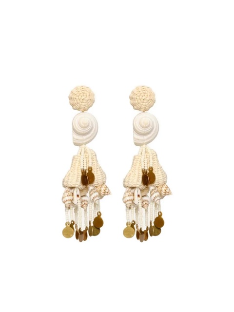 Johanna Ortiz Serenade In Swim shell-detail drop earrings - Gold - zdjęcie produktu nr 2