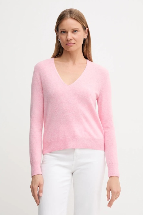 United Colors of Benetton sweter wełniany damski kolor różowy lekki 1002D401Y - zdjęcie produktu nr 1