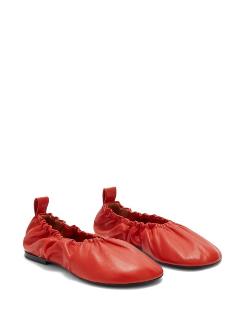 Jil Sander gathered-detail leather ballerina shoes - zdjęcie produktu nr 2