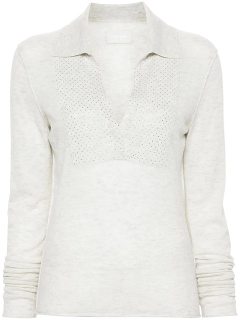 Zadig&Voltaire Sally rhinestone-embellished cashmere jumper - Neutrals - zdjęcie produktu nr 1