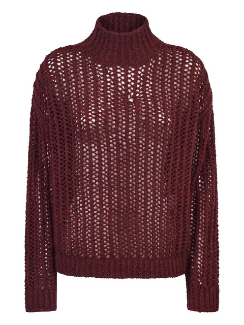 Max Mara open-knit high-neck sweater - Red - zdjęcie produktu nr 1