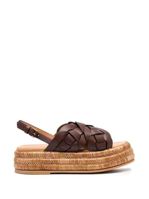Tod's 60mm leather espadrilles - Brown - zdjęcie produktu nr 1