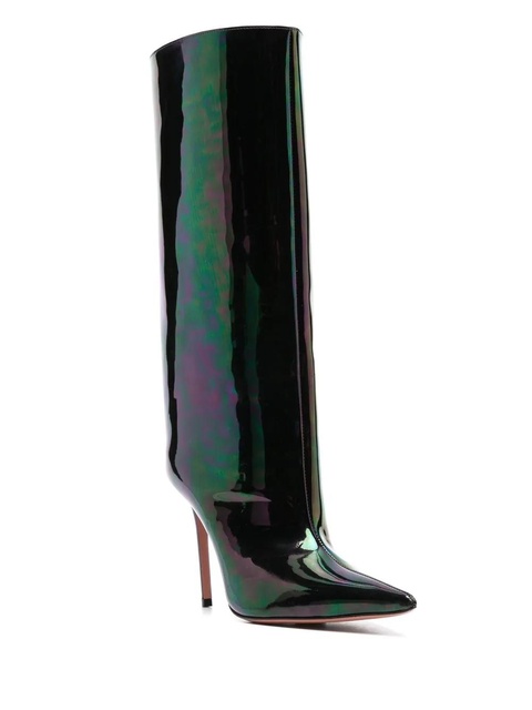 Amina Muaddi Fiona 100mm boots - Blue - zdjęcie produktu nr 2