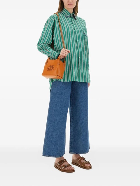 ETRO striped cotton shirt - Green - zdjęcie produktu nr 2