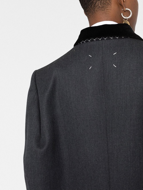 Maison Margiela Cavalry double-breasted wool coat - Grey - zdjęcie produktu nr 2